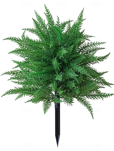  Planta artificial de jardín, decoración vegetal artificial para exteriores, planta artificial de 56 cm para macetas, tierra, patio, jardín y decoración navideña.