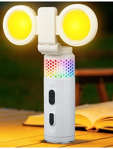  Ladattava retkilamppu, työvalo, rgb-ympäristövalo, ulkokäyttöön, retkeilyyn ja vaellukseen &hätätilanne