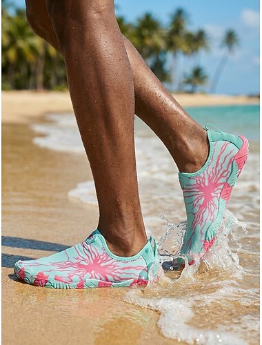  Chaussures aquatiques pour hommes, roses et menthe, à séchage rapide, légères et antidérapantes, idéales pour les activités nautiques, la natation, les promenades sur la plage, les moments passés au bord de la piscine, les voyages côtiers et les aventures