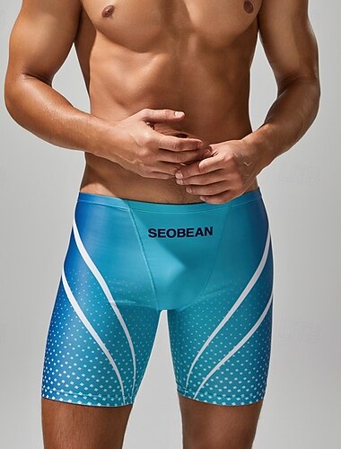  Męskie Szorty kąpielowe Bokserki kąpielowe Geometryczny Niejednolita całość Szybkie wysychanie Elastyczny Oddychający Kąpielówki Doły Surfing Sporty wodne Pływacki Lato