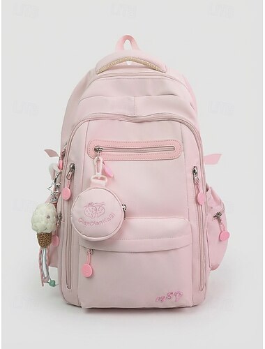  Tween  Tonår Flickor Minimalistisk Skolväska med Söt Myntväska Stor Kapacitet Multi Pocket Bokväska för Högskoleresor Daglig Användning