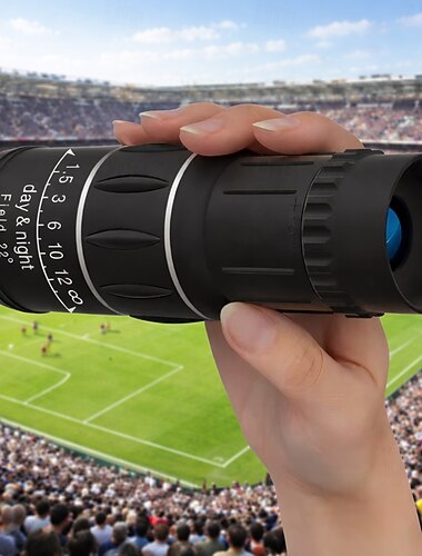  16x52 høyeffekts monokulært teleskop for fotballkamper, håndholdt HD-monokulær for fotballkamper &verdensturneringer, stadionvennlig bærbart kikkertsikte for sportsfans &tilskuere, dag &natt