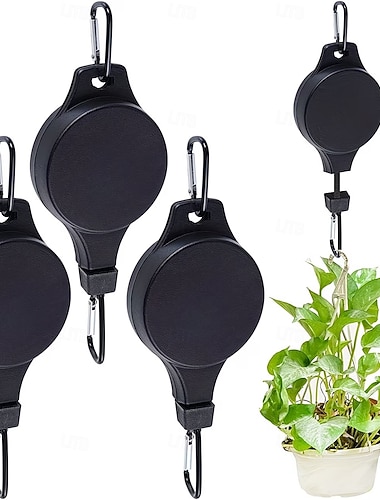  2/4/6 Stück Pflanzenrollen, einziehbarer Hängekorb, Hakenrolle, Gartenkorb