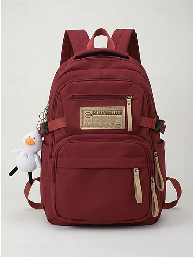  女性用大型ポリエステルバックパック、調節可能なストラップ、豊富なカラーバリエーション、学校、旅行、アウトドアスポーツ、普段使いに最適、新学期シーズンにぴったり