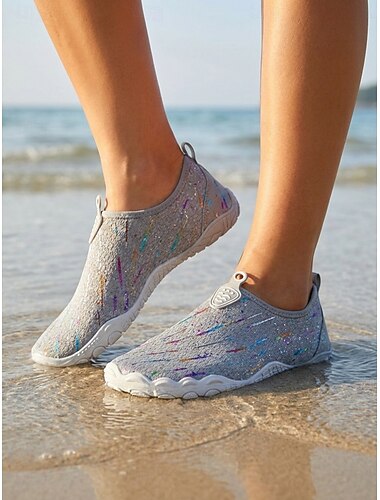  Grijze waterschoenen voor dames, sneldrogend – lichtgewicht, ademend, antislip instapsneakers voor strand, zwemmen, yoga, wandelen, reizen en buitenactiviteiten.