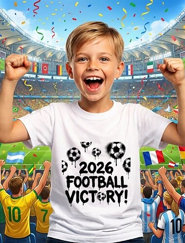  Para Meninos 3D Gráfico Futebol Americano Camisa Camiseta Manga Curta Impressão 3D Verão Primavera Esportes Moda Roupa de rua Infantil 4-12 anos Gola Redonda Casual Diário Ao ar livre Normal