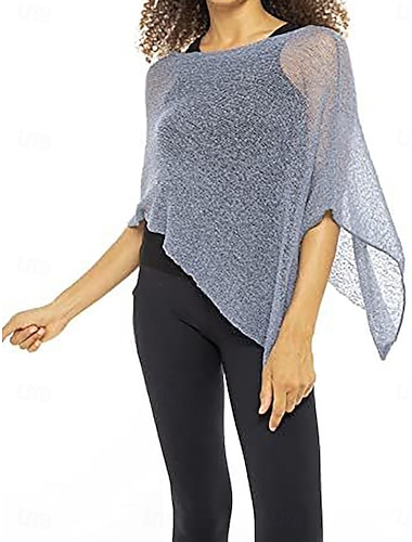  Damen Badeanzug Überwurf Anti UV Shirt Bademode Patchwork Durchsichtig Urlaub Strandbekleidung Einfach Rundhals Ärmellos Badeanzüge