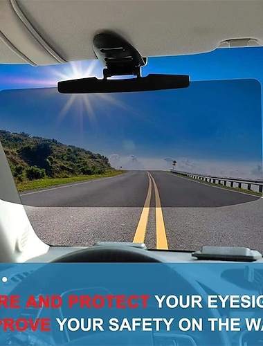  2-in-1-Sonnenblendenverlängerung fürs Auto – ideal für Tag und Nacht: Blendschutz für die Windschutzscheibe, universeller HD-Sonnenschutz fürs Auto reduziert die Augenbelastung und verbessert die