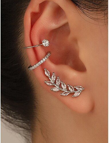  Dames boho oorclipset van legering, diverse stijlen kristallen clipoorbellen, perfect voor strandvakantie, zomerresort en alledaagse casual kleding.
