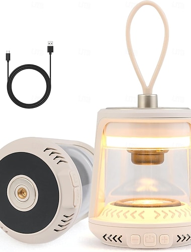  LED-campinglykt, flimrende RGB-modus, magnetisk base &Fleksibelt håndtak, oppladbar campingbelysning for terrasse, bassengfest &fotturer