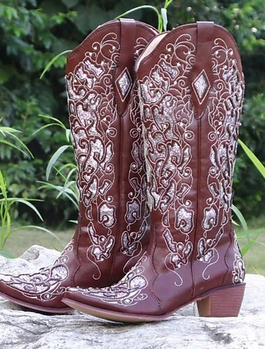  Retró Hippi 1970-es évek Cipők Western Boot Hippi West Cowboy Jelmez Női Farsang Álarcos mulatság Vakáció Buli / Este Hétköznapi viselet Felnőttek Cipők