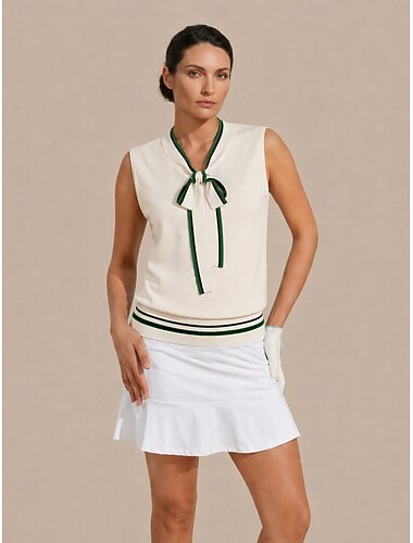  Mujer Shorts de golf Verde Sin Mangas Camiseta Ropa de golf para damas Ropa Trajes Ropa Ropa
