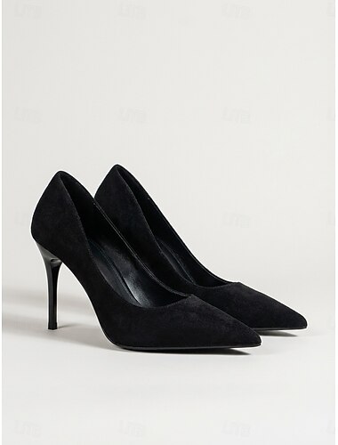  Escarpins à talons aiguilles en daim vert pour femmes – design élégant à bout pointu, parfaits pour les événements formels, les sorties nocturnes et les occasions spéciales.