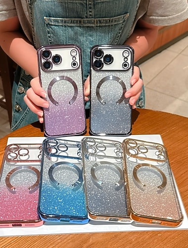  telefoon hoesje Voor iPhone 17 Air 17 Pro Max 16 15 14 Pro Max Plus 13 Pro Max Achterkant Magnetische adsorptiekoffer Magnetisch Schokbestendig Overtrekken