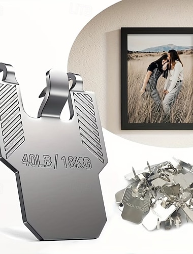  20 stk. gipsplate veggspesifikk klo-stil opphengskrok, ripefri, slitesterk, kunstnerisk maleri speilbilde, plakatopphengsverktøysett, rom kontordekorasjon klo-krok