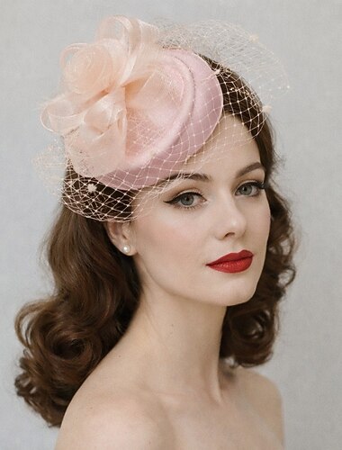  Elegante derby Tocados Fascinador Dama Disfraz Mujer Carnaval Fiesta derby Fiesta de Boda Adulto Fascinador Primavera verano