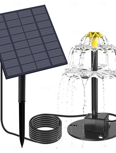  Pompa solare per acqua da esterno, pompa solare per laghetto, fontana solare, per piccoli laghetti, piscine da giardino e vasche per uccelli.