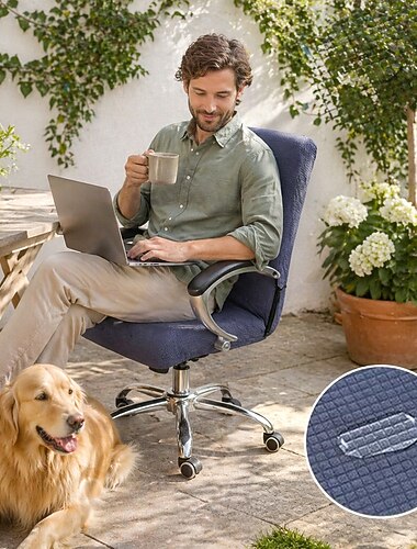  voděodolný potah počítačové kancelářské židle natahovací otočné herní sedadlo slipcover elastický kukuřičná zrna černá jednobarevná měkká odolná omyvatelná