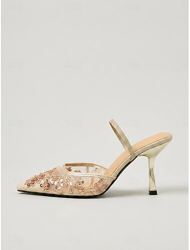  Mocassini da donna con lacci dorati – décolleté a punta ricamate, modello slip-on, ideali per cocktail party ed eventi serali. &elegante serata fuori