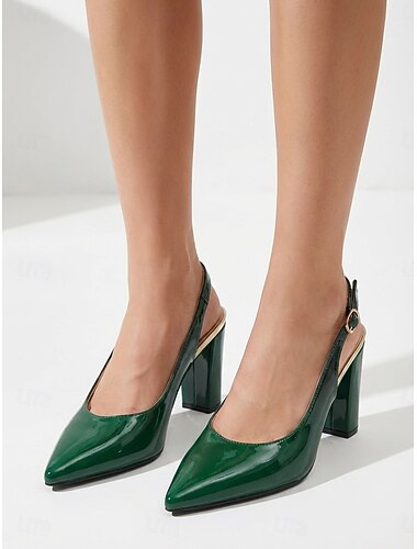  Dames pumps met bordeauxrode ombre-slingback - professionele blokhakken met kleurverloop voor kantoorwerk en zakelijke bijeenkomsten &elegante zakelijke kleding