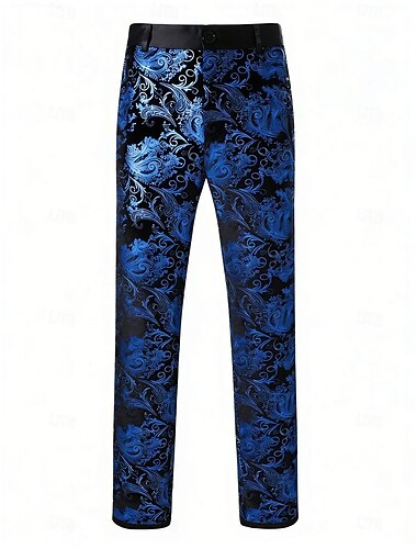  عتيق / معتق باروكو الثمانينات بنطلون انسان محترم قماش الجاكار ورد ملابس تنكرية رجالي حفلة تنكرية حفلة كوكتيل حفلة ذات طابع ريترو للبالغين بنطلونات كل الفصول