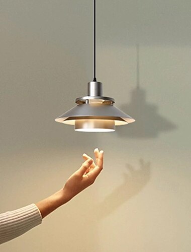  תאורת תליון לד אלומיניום לחדר אוכל, מסעדת בית, עיצוב בית, נברשות תקרה תלויות, תאורת עיצוב בית קפה, מנורה, אורות תליון 110-240 וולט