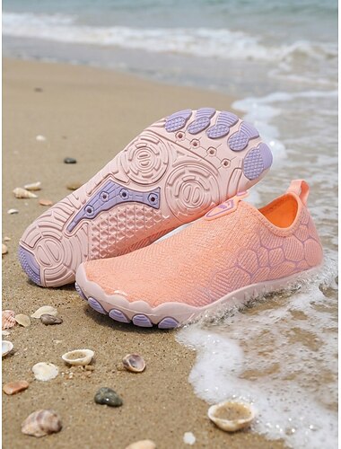  Roze, flexibele, sneldrogende waterschoenen voor dames – lichtgewicht &Ademende, antislip instapschoenen voor in het water, geschikt voor strand, zwemmen, yoga, reizen en buitenactiviteiten.