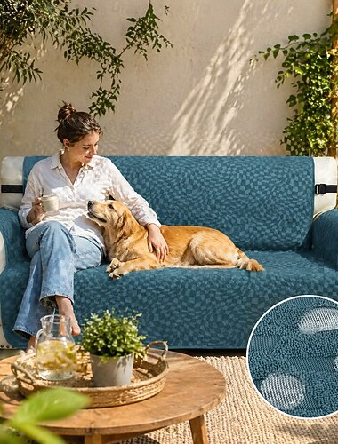  Stretchig jacquard vattentät sofföverdrag halkfritt soffskydd för husdjur slitstarkt fläckfritt möbelöverdrag för hundar och katter