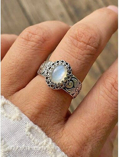  Damesring in bohemian stijl van legering, goud &Zilverkleurig, verkrijgbaar in verschillende maten, verstelbare pasvorm, perfect voor een strandvakantie, dagelijks casual gebruik, trendy boho-stijl