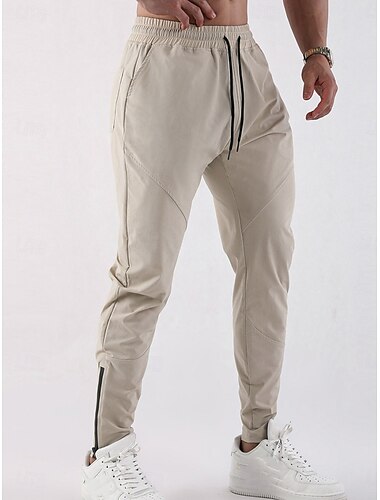  Męskie Spodnie do biegania Spodnie sportowe Spodnie casualowe Ściągana na sznurek Kieszeń Doły Codzienny Na zewnątrz Sport Lato Wiosna Jesień Szybkie wysychanie Lekki Odprowadza wilgoć Oddychający