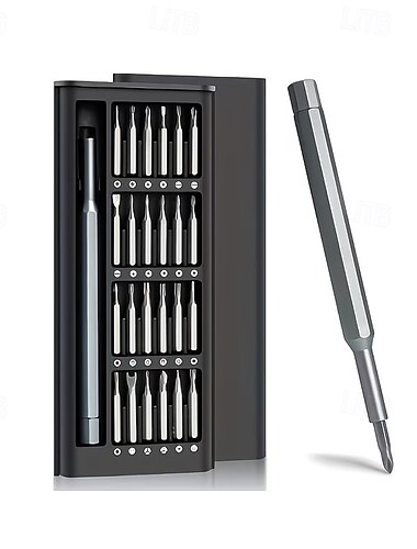  Set di cacciaviti di precisione 24 in 1 s2 per riparazioni elettroniche con 24 punte intercambiabili, kit di strumenti professionale per lo smontaggio di telefoni, tablet, laptop e smartwatch per