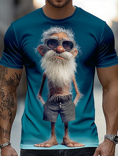  Pánské 3D tisk 3D Tričko Krátký rukáv tričko 3D tisk Tričkový Košile Přehnaný Designové Denní Klub Párty Vodní modrá modrá 2# Červená Léto Jaro Celý rok Oblečení S M L XL XXL XXXL