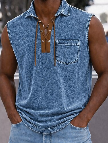  בגדי ריקוד גברים חולצות פולו חולצה 100% כותנה חומצה קזו'אל חגים צוואר שרוכים שרוולים קצרים אופנתי בסיסי אחיד וינטאג' רגיל קיץ אביב פול שחור ורוד מסמיק אפור חולצות פולו