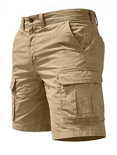  Pánské Náprsníkové kalhoty Šortky s kapsami Kraťasy Neformální šortky Kapsy Bez vzoru Nad kolena Ležérní Venkovní Streetwear Módní Šik ven Σκούρο Χακί Černá Neelastické