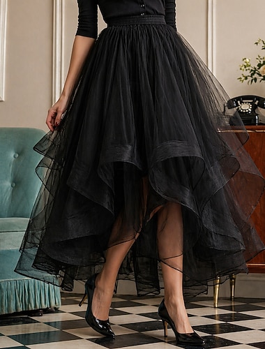  Retró 1950-es Alsószoknya Szoknya alatt Tüll szoknya Jelmez Női Álarcos mulatság Party estélyi viselet Koktélparty Zsúr Felnőttek Szoknya