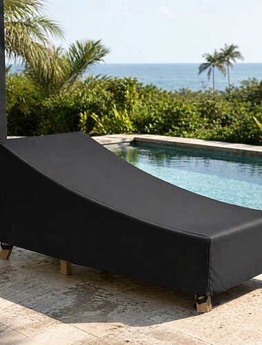  uteplats schäslong överdrag, vattentätt solstolsöverdrag, 210d uteplats möbelöverdrag, slitstarka utomhus schäslong överdrag vattentålig anti-uv och dammtät gräsmatta möbelöverdrag