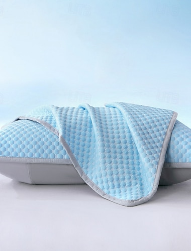  Chłodząca poszewka na poduszkę z jedwabiu lodowego, oddychająca, miękka poszewka na poduszkę dla osób śpiących w cieple, letnia pościel domowa