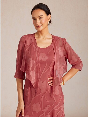  Pentru femei Ridică din umeri Floral Grafic Elegant Scoateți gâtul Topuri obișnuite Coralul roșu Vară Primăvară