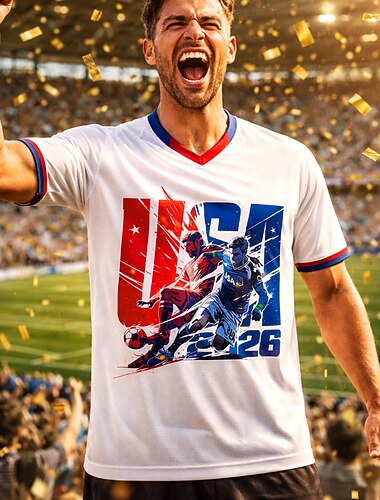  Unisex Geometrico Sfumatura Lettere & Numeri Calcio estivo Partita globale Top da corsa Maglia da corsa Estate Manica Corta UPF 50 Asciugatura Rapida Traspirante Palestra Corsa Track Fitness Rosso