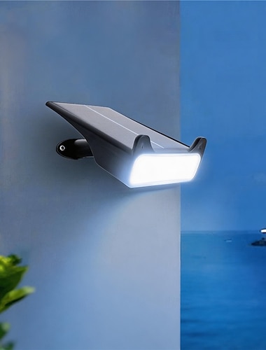  9-LED-Solar-Katzenohr-Strahler, Wandmontage und Erdungsstecker, für den Außenbereich geeignet, dekorative Hofbeleuchtung (1 Stück)