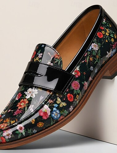  Per uomo Moda Affari Festa & Sera Vernice Antiscivolo Traspirante Slip-on Nero Estate Primavera