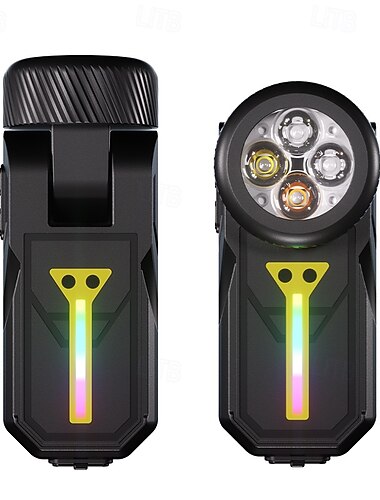  EDC-lommelykt med klips, oppladbar type-C med hvit LED, UV og RGB, magnetiske håndfrie lommelykter for arbeid, signalering, inspeksjon