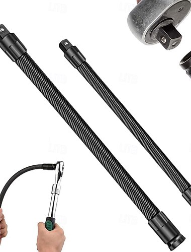  1/2 フレキシブルシャフト延長エクステンダー、トルクソケット、ラチェットスパナ、電動レンチ、コネクティングロッド、狭い場所用のフレキシブルリーチ延長バー、手動自動車修理ツール