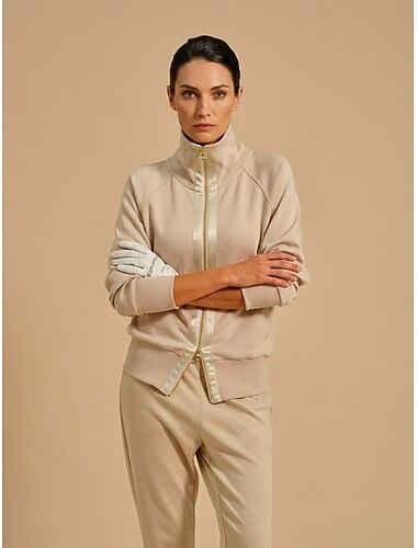  Dames Golfjassen Bruin Khaki Lange mouw Thermisch Warm Kleding Bovenlichaam Herfst Winter Dames golfkleding kleding outfits draag kleding
