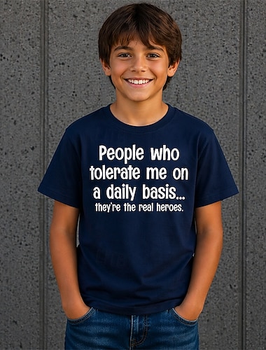  Camiseta 3D divertida para niños, manga corta, estampado 3D, moda de verano y primavera, para uso diario, niños de 4 a 12 años, corte regular.