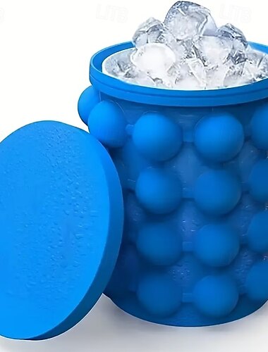  2-in-1 Eisbehälter und Eiswürfelform – Eisbehälter mit Deckel, geeignet für Bars, Restaurants und den privaten Gebrauch – langlebig und leicht zu reinigen – unverzichtbares Trink- und Küchenzubehör,