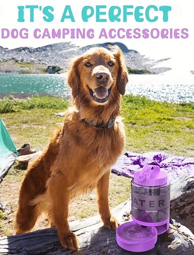  Borraccia per cani, 2,2 litri/77 oz, dispenser portatile da viaggio per acqua per cani, materiali sicuri per alimenti, perfetta per i viaggi