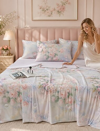  coperta rinfrescante estiva, piumone con acido ialuronico, trapunta rinfrescante, leggera, morbida come la seta, coperta per aria condizionata, copriletto paisley per chi soffre il caldo durante il