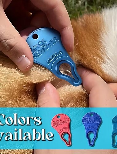  1 herramienta portátil para extraer garrapatas, apta para mascotas y humanos, esencial para actividades al aire libre.