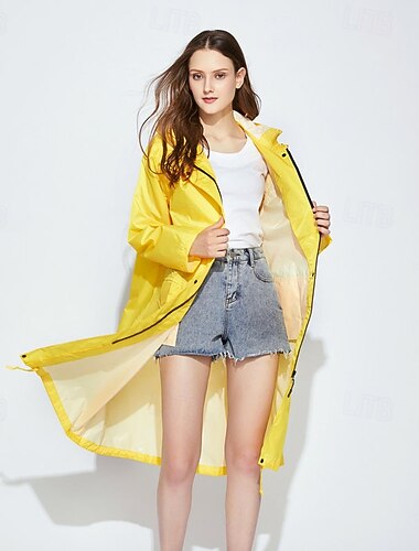  Homme Femmes Poncho de pluie Veste de randonnée imperméable Veste de pluie Été Printemps Extérieur Imperméable Séchage Rapide Léger Confortable Vêtements d'extérieur Coupe-vent Imperméable Pêche